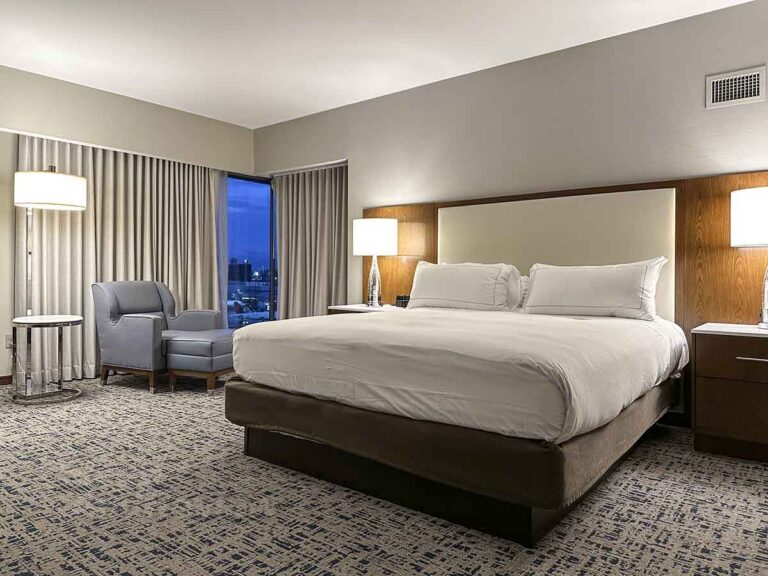 Corner room layout Hilton Boston Logan airport