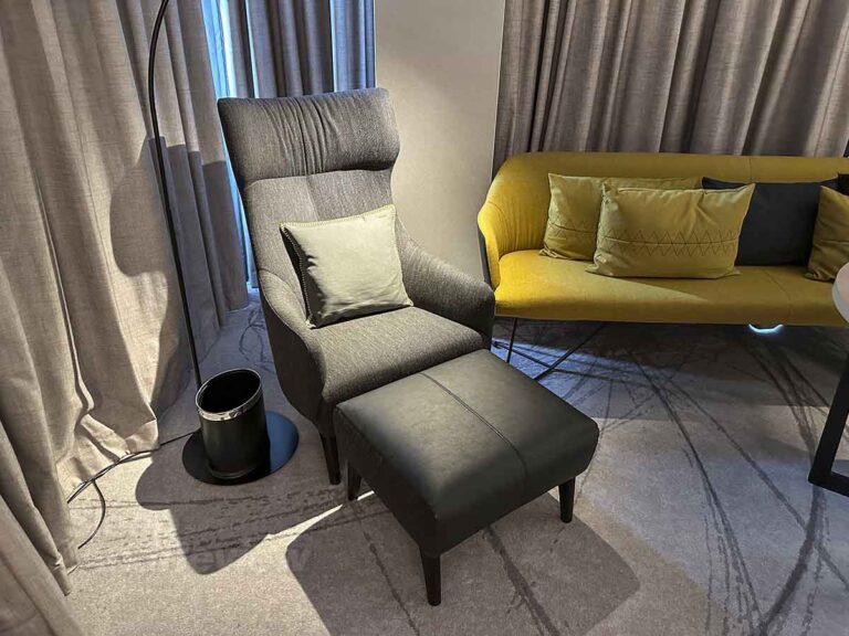 Munich Airport Hilton suite chair
