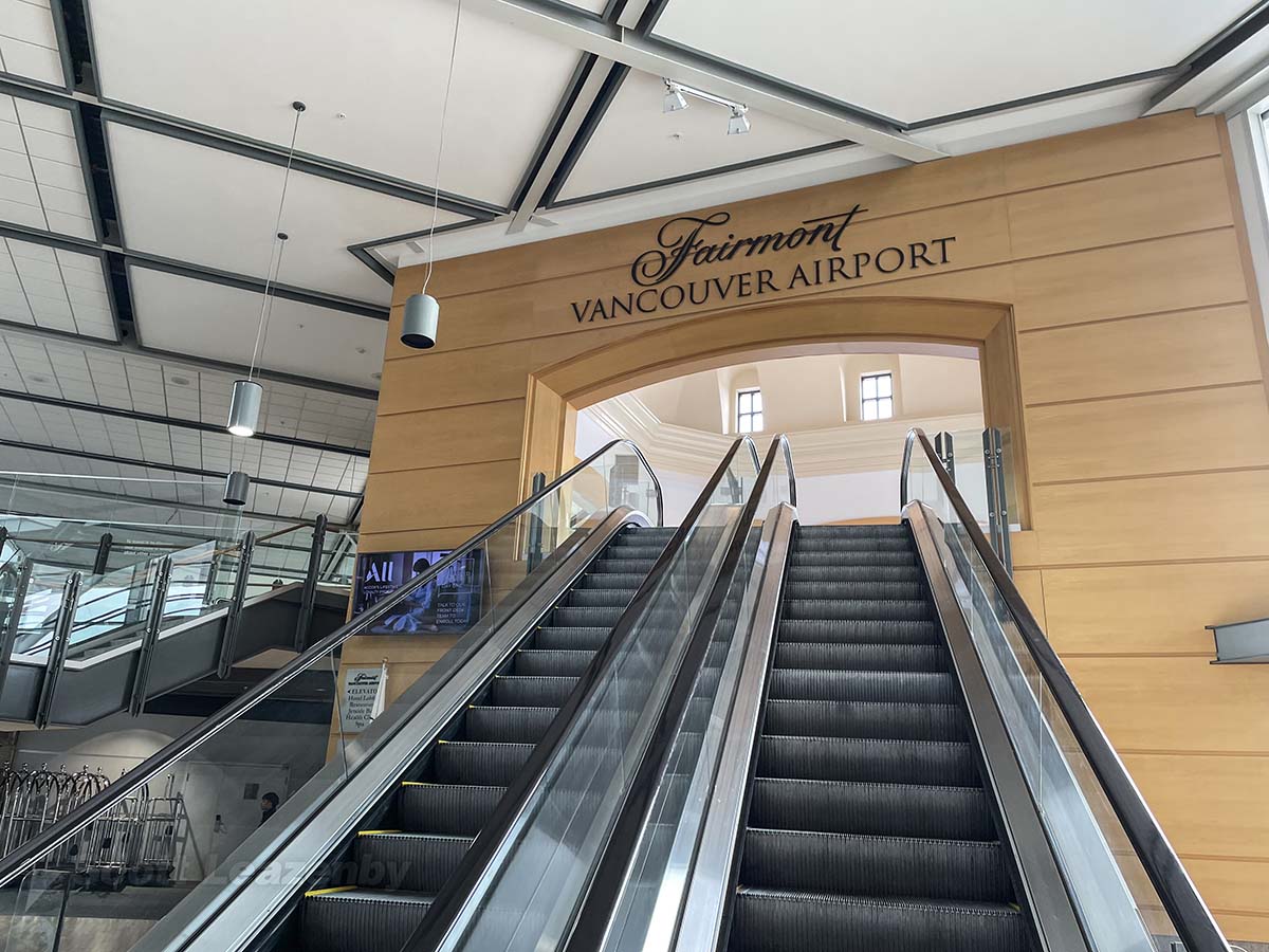 Fairmont Hotel YVR main entrance from terminal