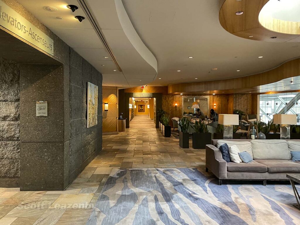 Fairmont hotel Vancouver international Airport lobby lounge area
