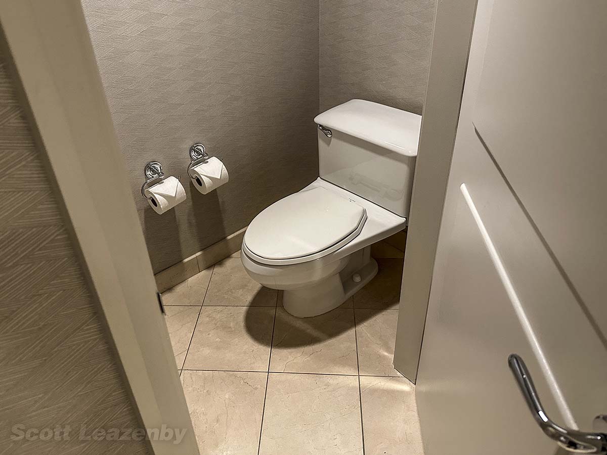 Toilet in my room at the Fairmont hotel Vancouver airport