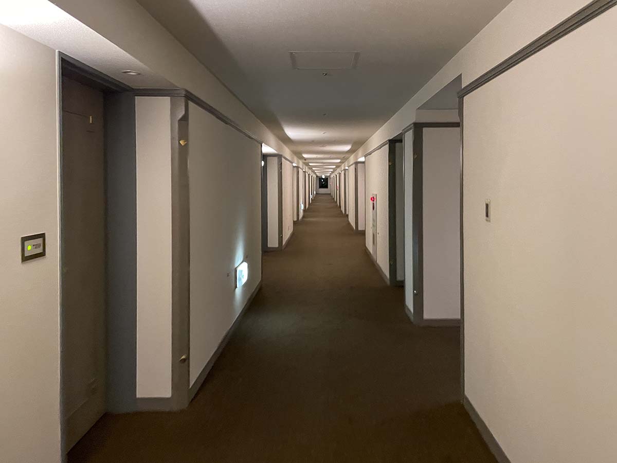 Garden Hotel Narita guest room hallway