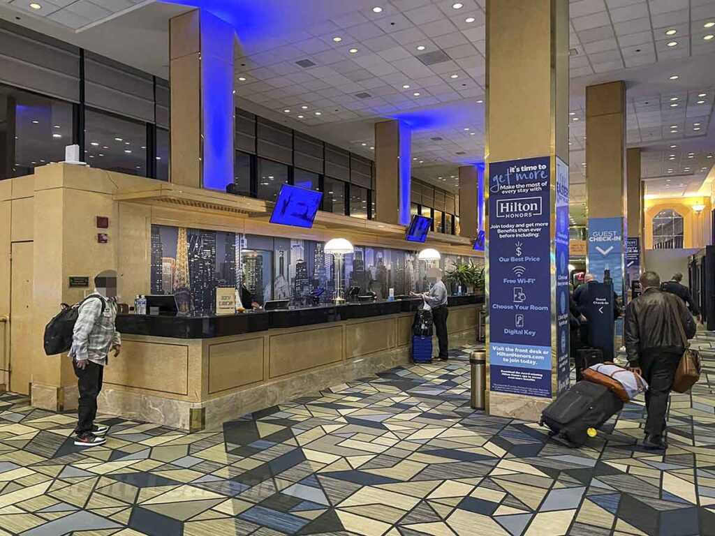 Hilton ORD reception desk