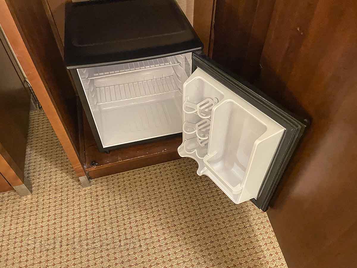 Hilton ORD in room refrigerator