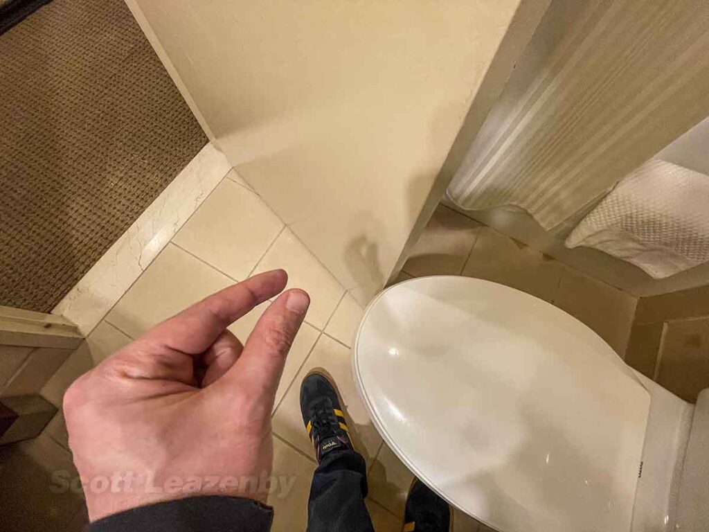 Hilton ORD toilet and bathroom door