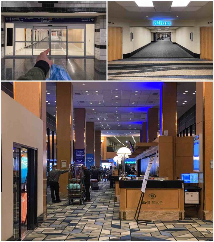 Entrance to the ORD hilton