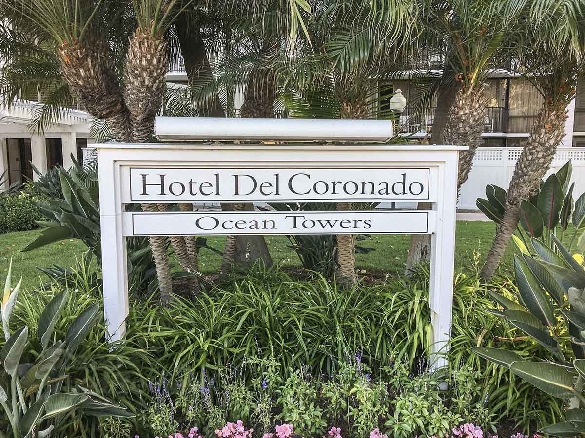 Hotel Del Coronado Ocean Towers sign