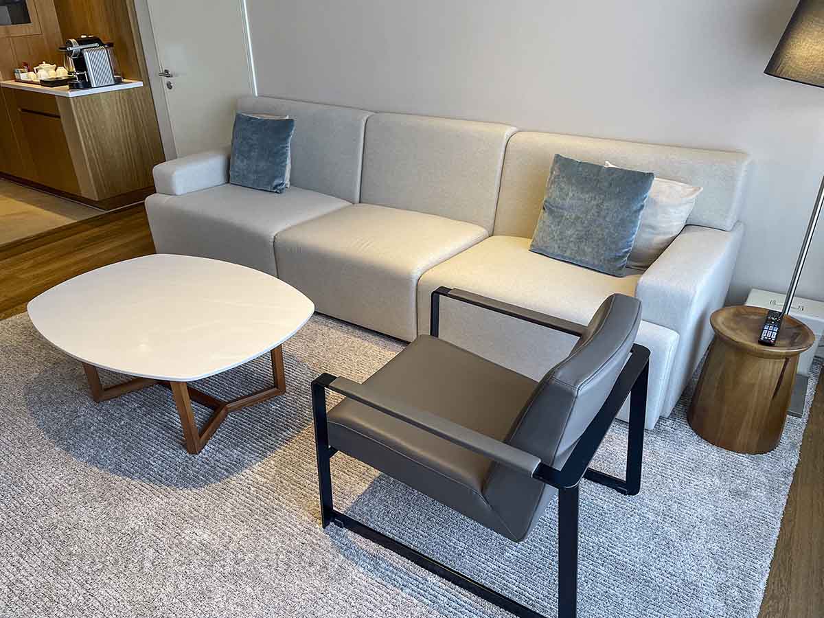 Incheon Grand Hyatt suite couch