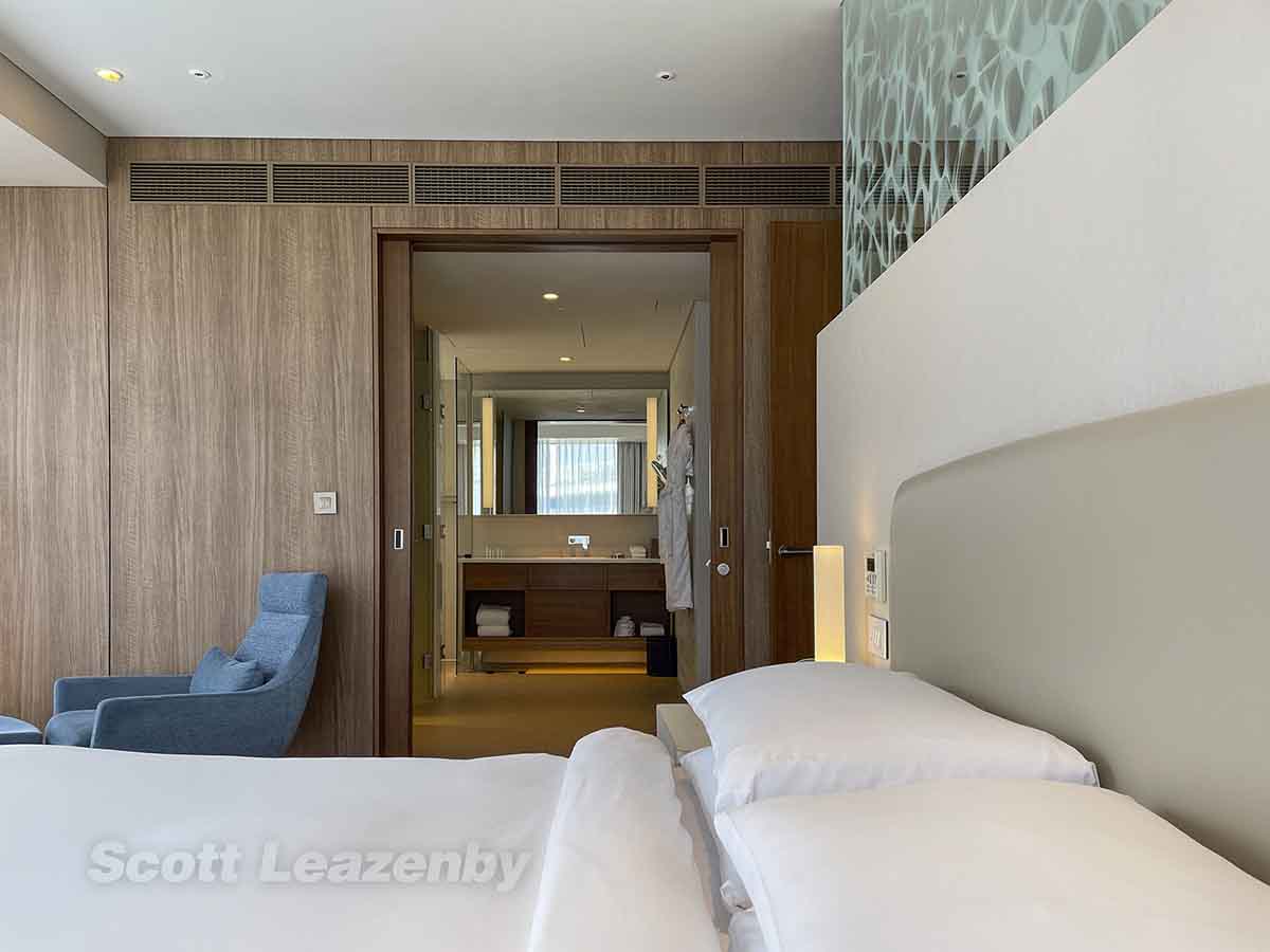 Doorway to bathroom in Incheon Grand Hyatt suite