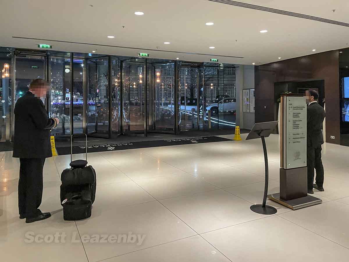 Lobby entrance Park Plaza Westminster Hotel London