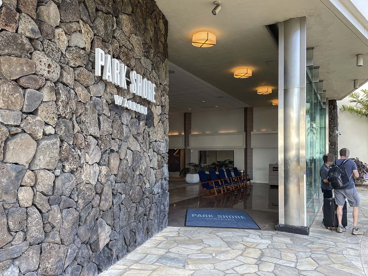 Park Shore Hotel Waikiki main entrance