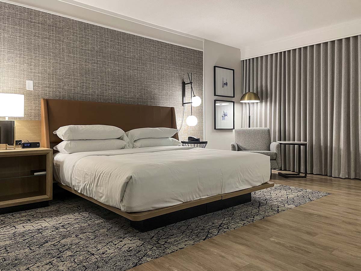 Sheraton YYZ hotel room King size bed