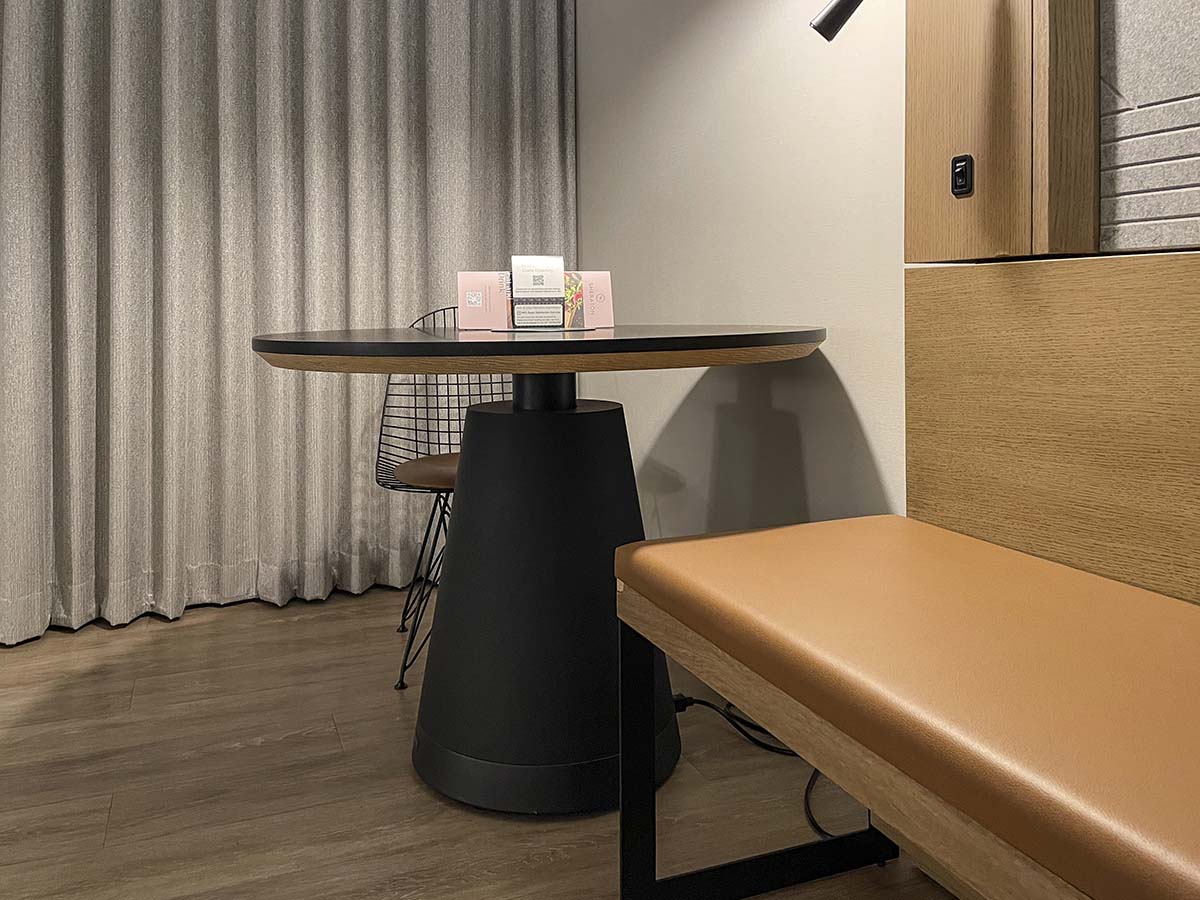 Desk in my room at the Sheraton YYZ