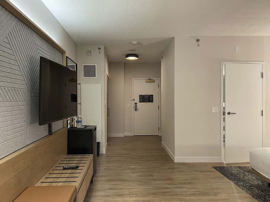 Inside my room at the Sheraton YYZ looking towards the entrance