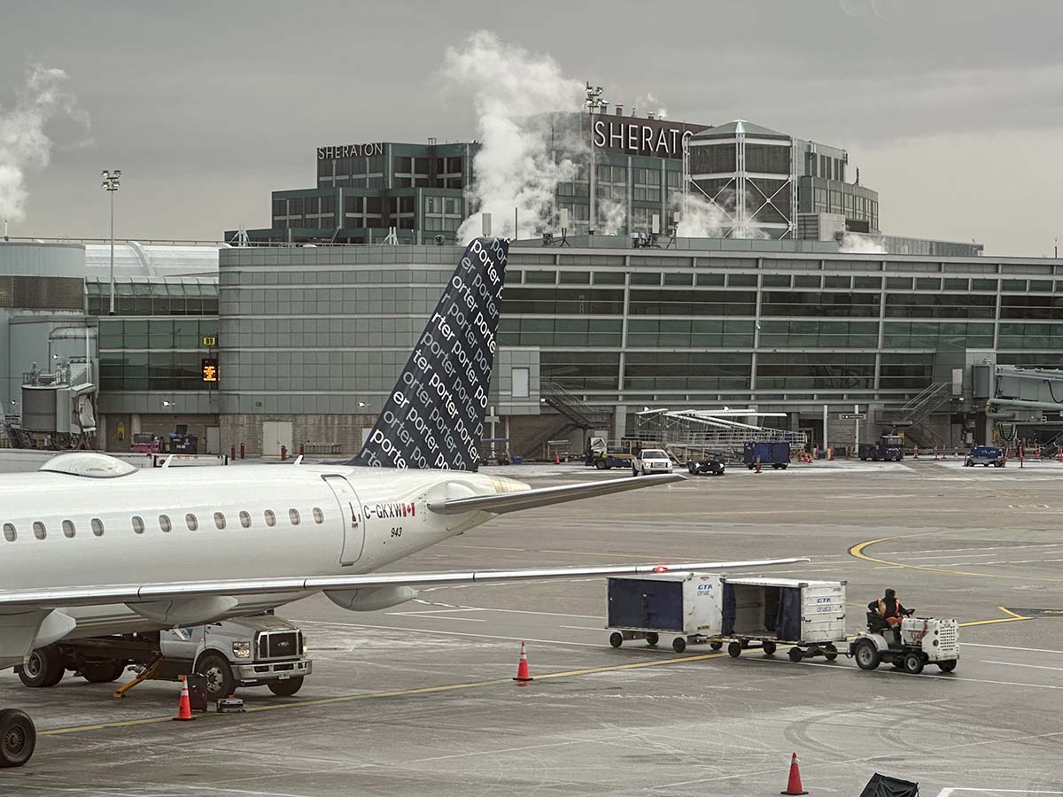 Exterior of the Sheraton gateway hotel at YYZ as seen from the terminal