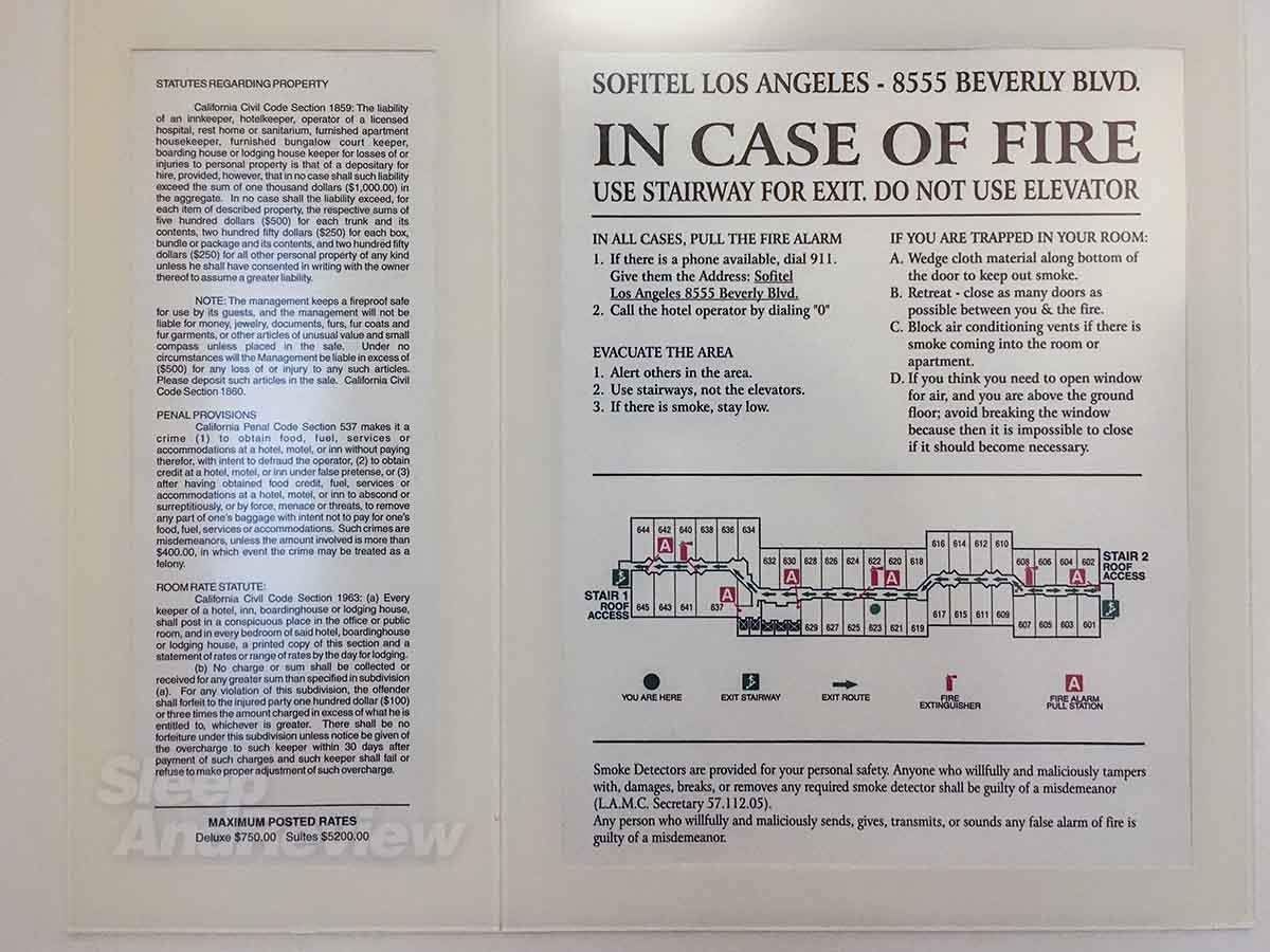 Sofitel Hotel Beverly Hills floor plan