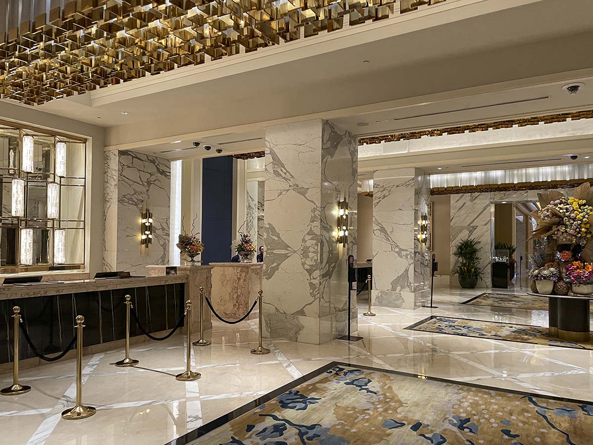 Solaire Manila Hotel reception desk