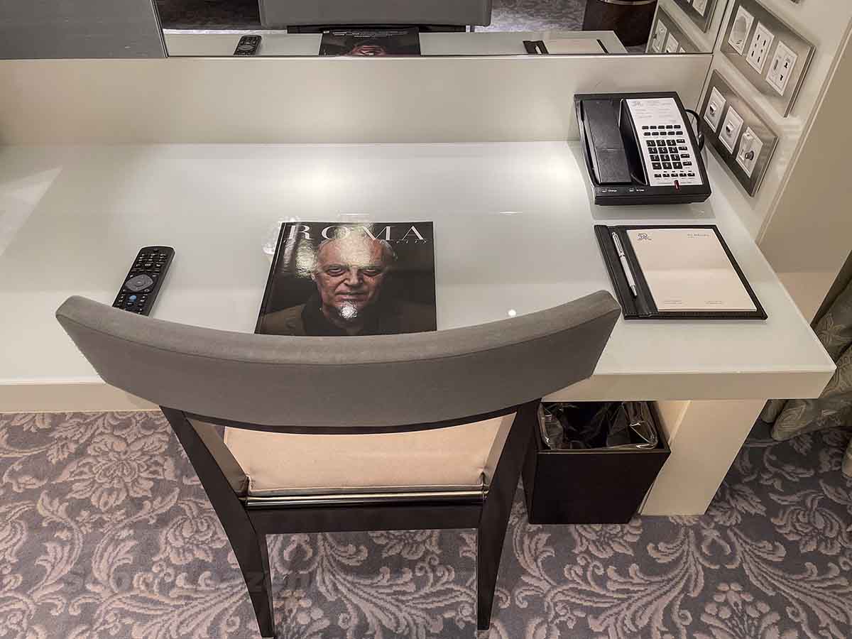 St regis rome in room desk