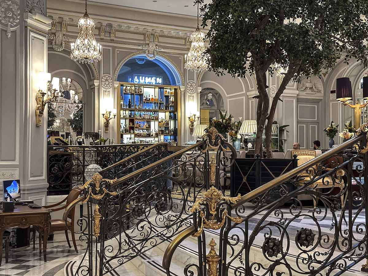 St Regis hotel room lobby bar