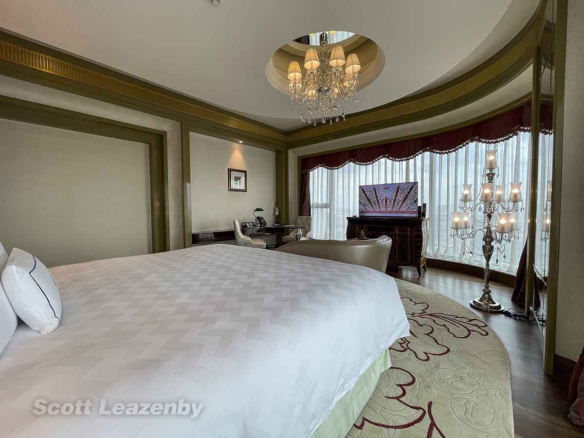 My panoramic room at The Reverie Saigon Hotel