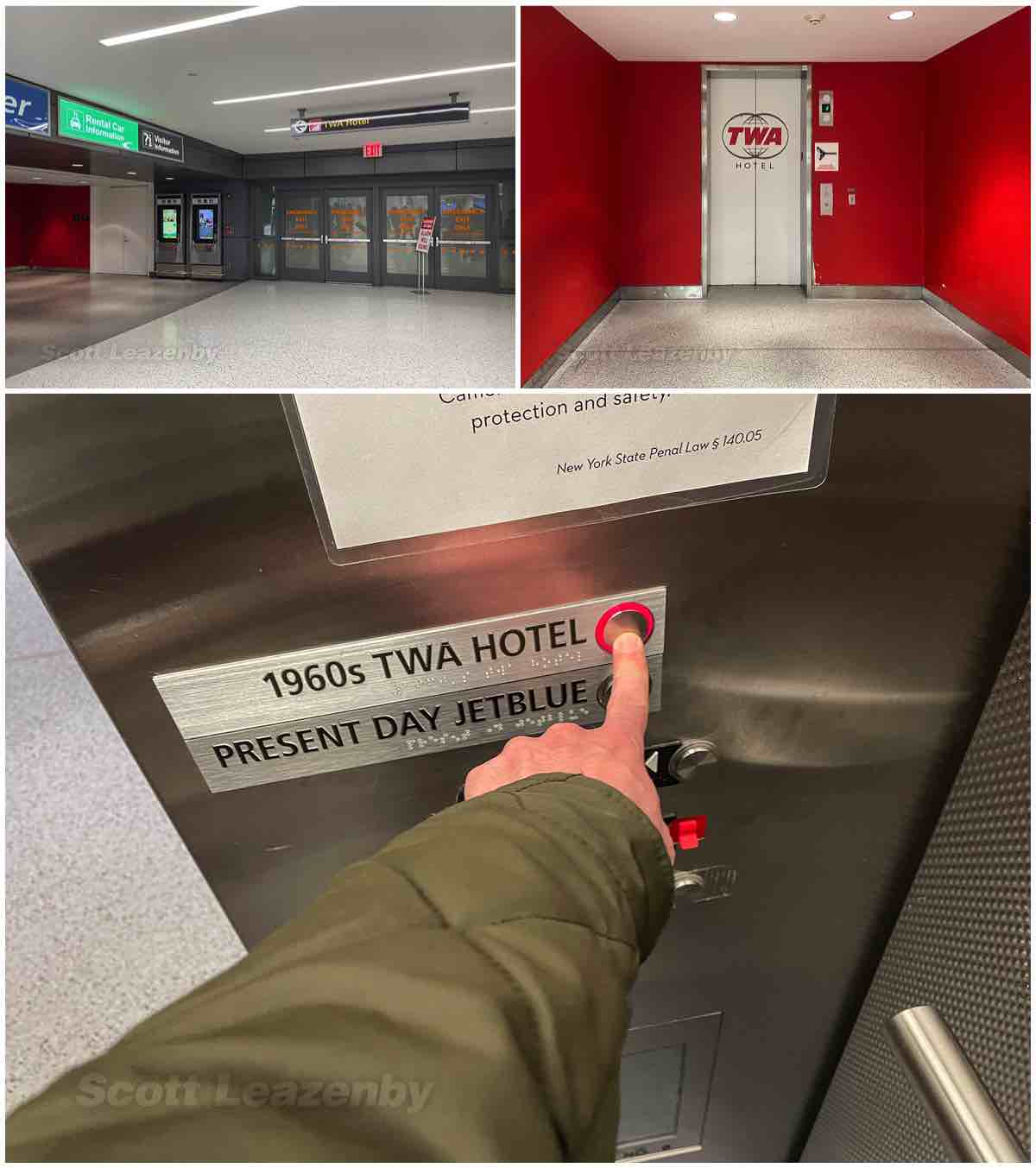 Elevator to TWA hotel terminal 5 JFK