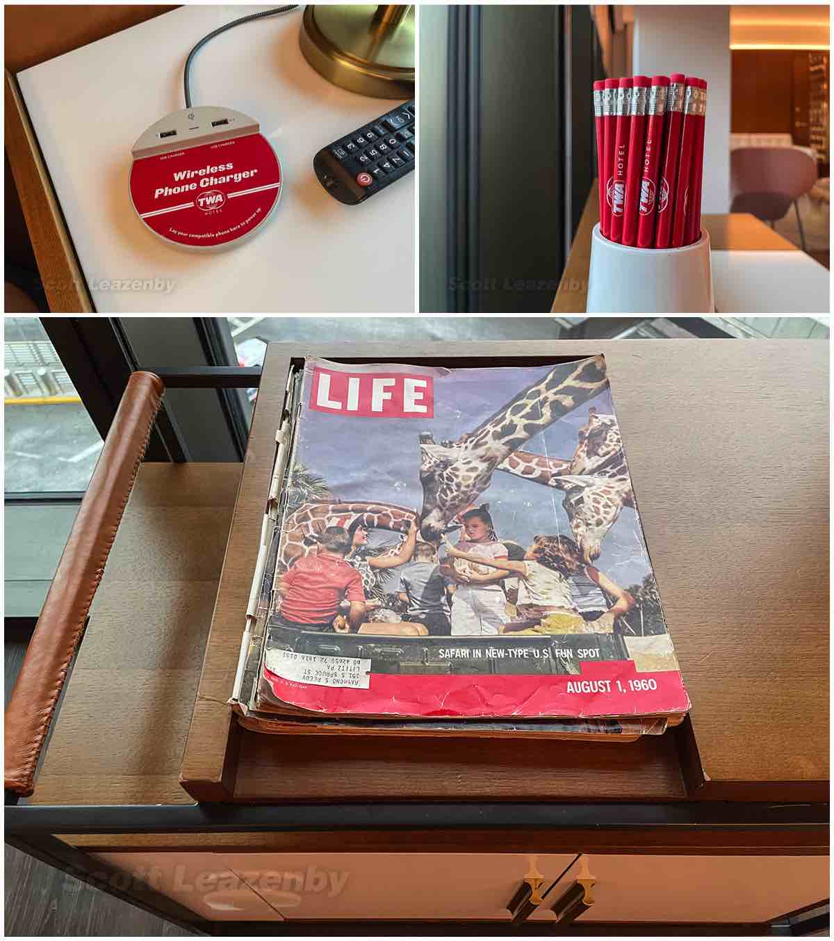 TWA hotel Howard Hughes suite room details