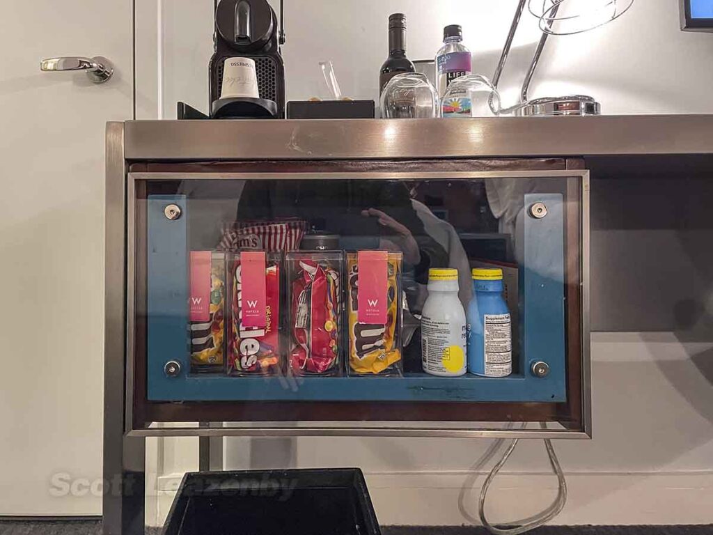 W hotel downtown seattle in room snacks