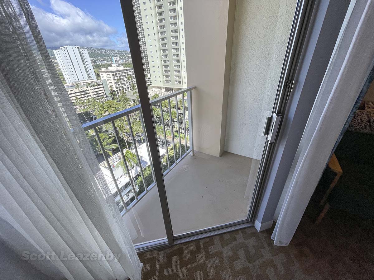 Private balcony in my room at the Waikiki Malia Hotel 