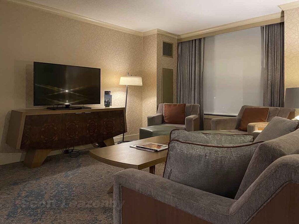 Westin dtw hospitality suite living room