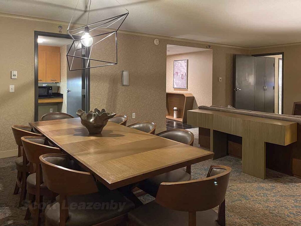 Westin dtw hospitality suite dining room and kitchen