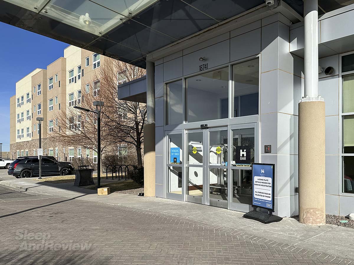 Main entrance to the Hyatt House Denver Airport