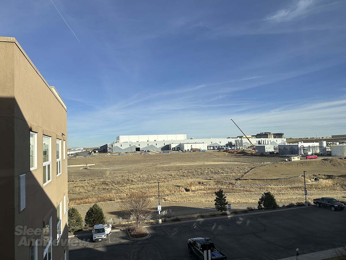 The view from my room at the Hyatt House Denver Airport