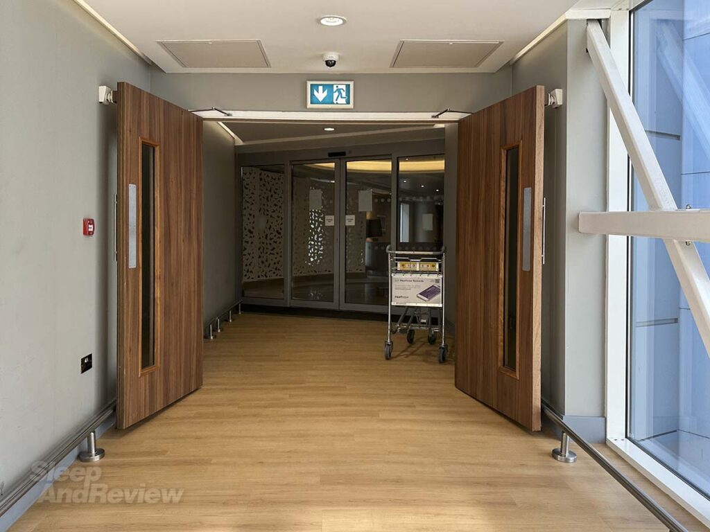 Main entrance to the Hilton Garden Inn Terminal 2 Heathrow Airport