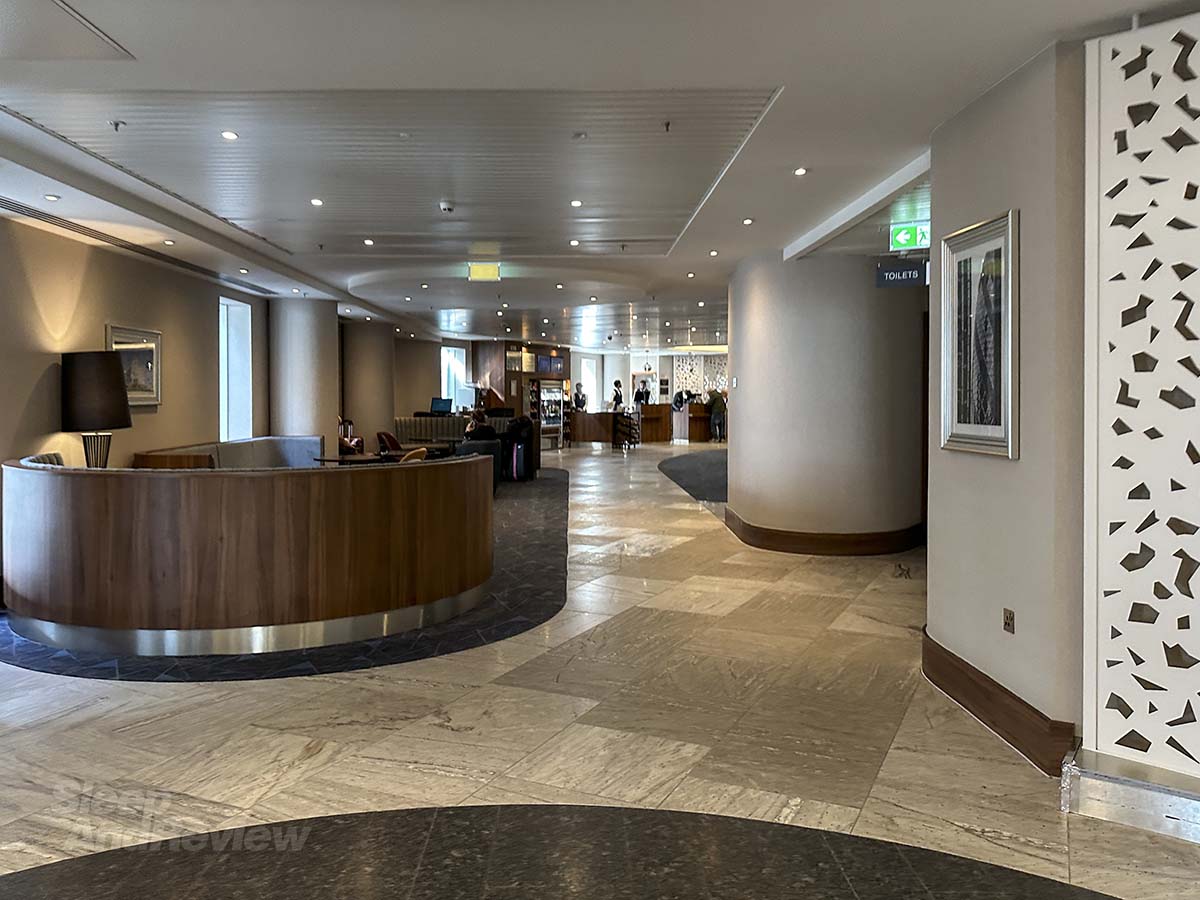Lobby of the Hilton Garden Inn Terminal 2 Heathrow Airport