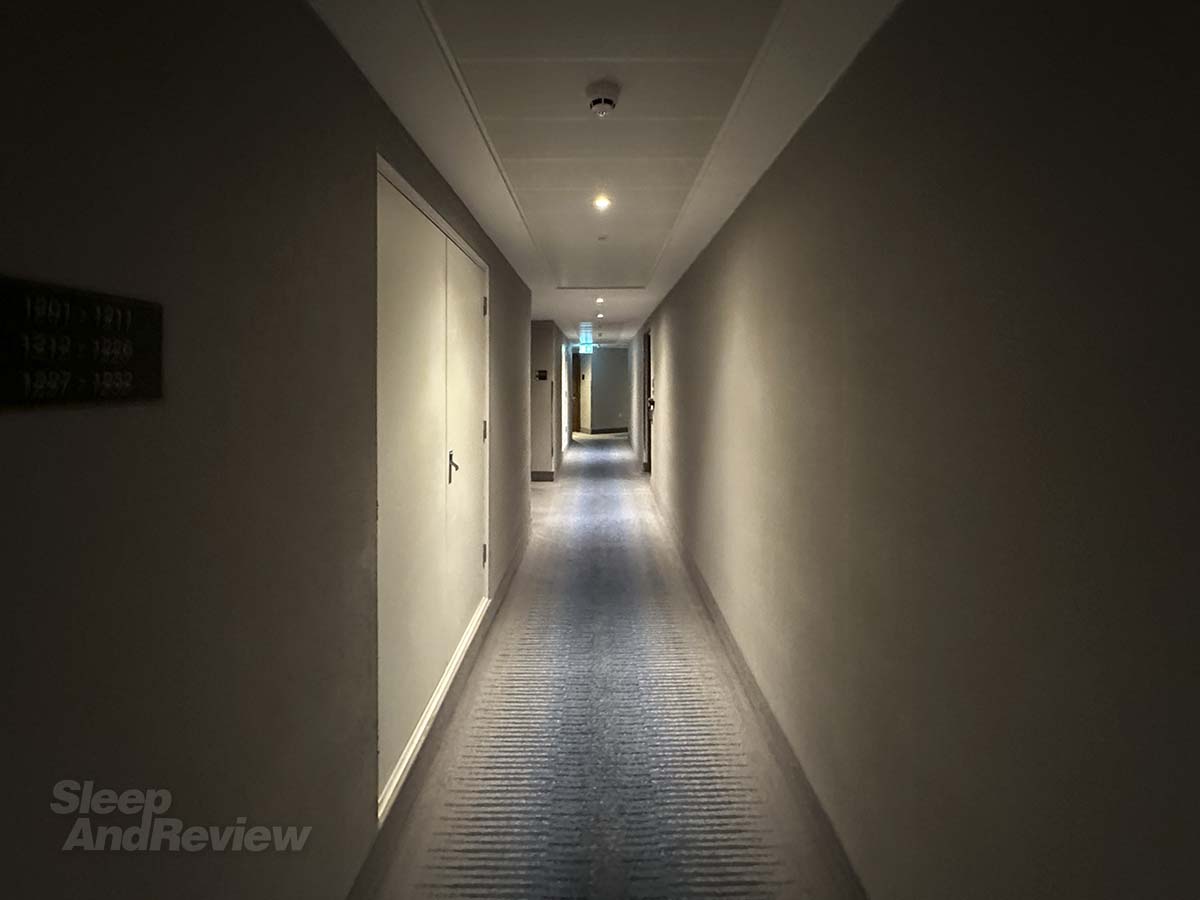 Hallway meeting to my room on the 12th floor Hilton Garden Inn Heathrow Airport