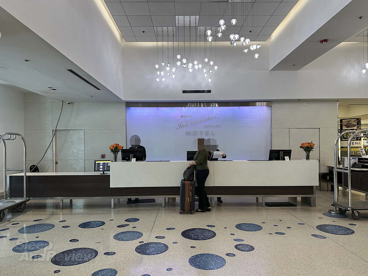 Miami International Airport Hotel reception desk