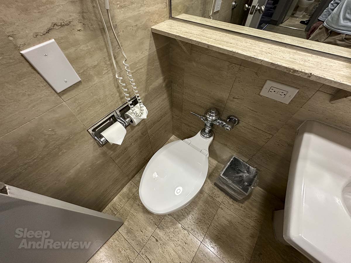 Toilet in my room at the Miami International Airport hotel