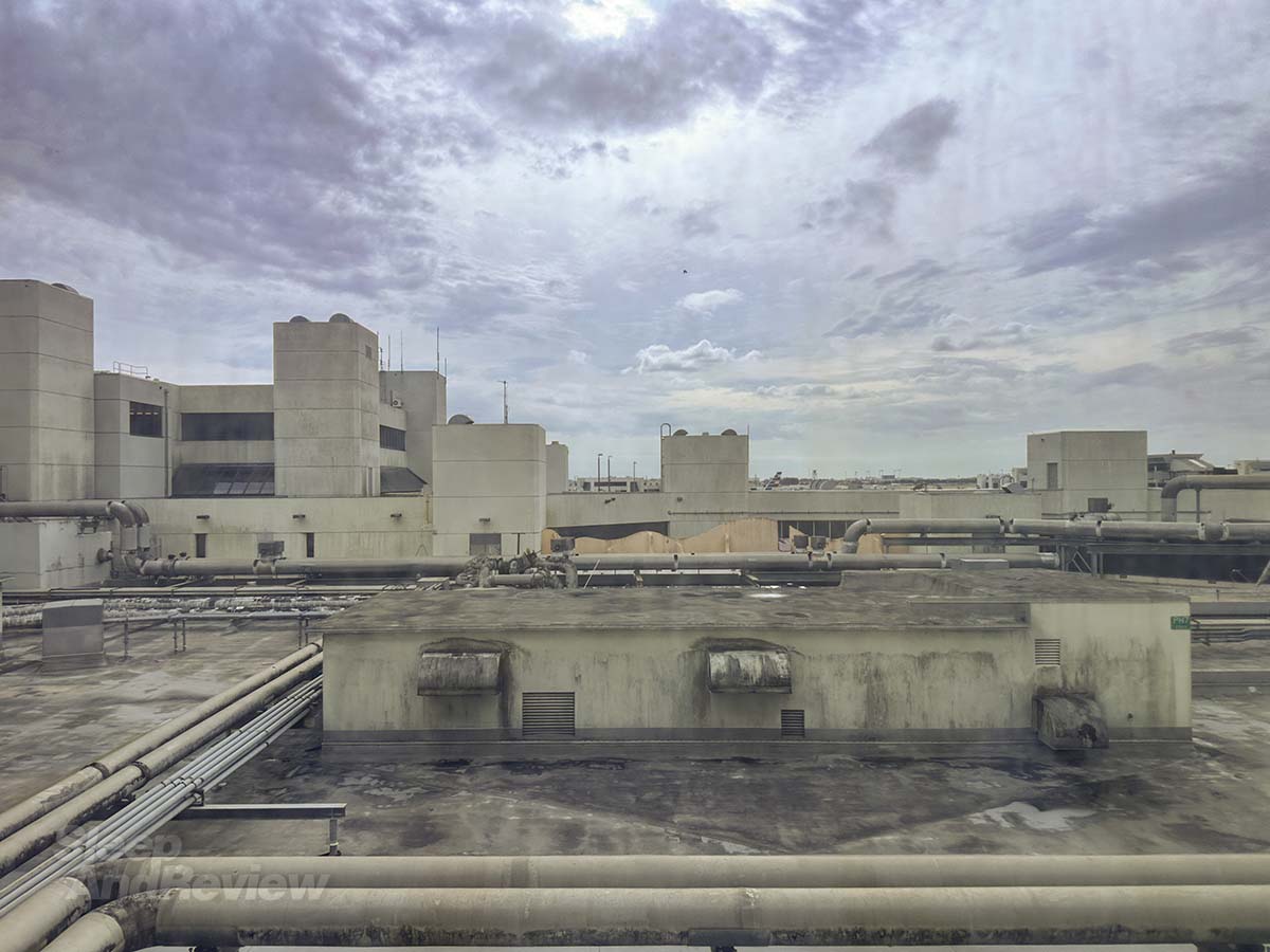 View from the window of my fourth floor room at the Miami International Airport hotel