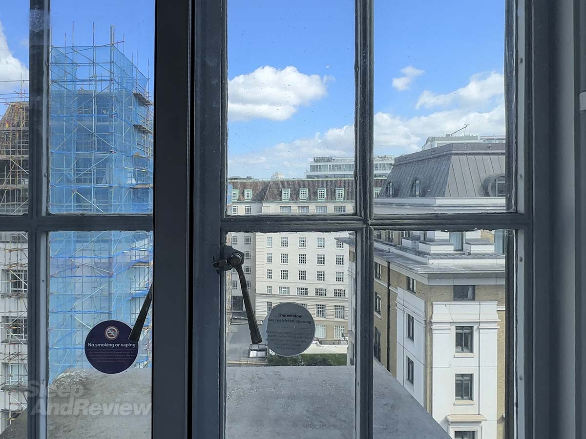 The view from my room at the Premier Inn London County Hall Hotel