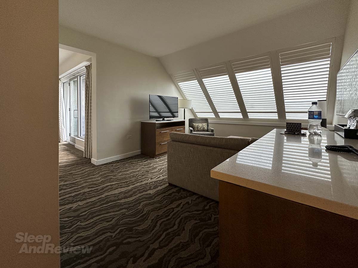 My 5th floor studio suite at the Inverness Denver
