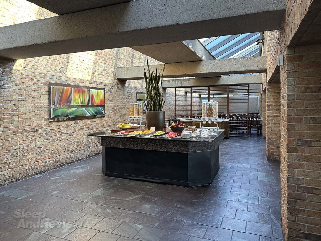 Breakfast buffet at the Garden Terrace restaurant Inverness Denver Hotel