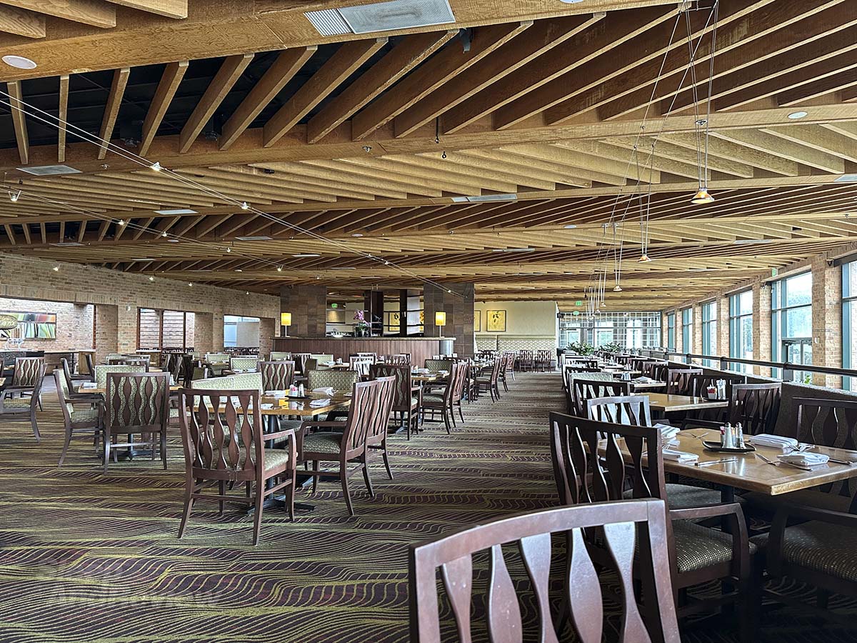 Inside the Garden Terrace restaurant Inverness Denver Hotel