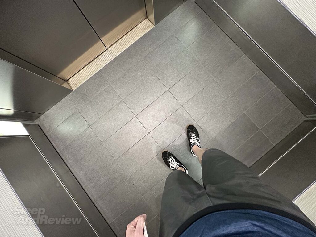 Riding the elevator up to my room at the Westin hotel Denver airport