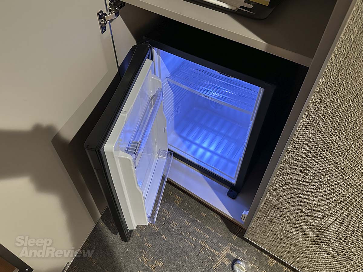 Refrigerator in my room at the Westin Denver airport