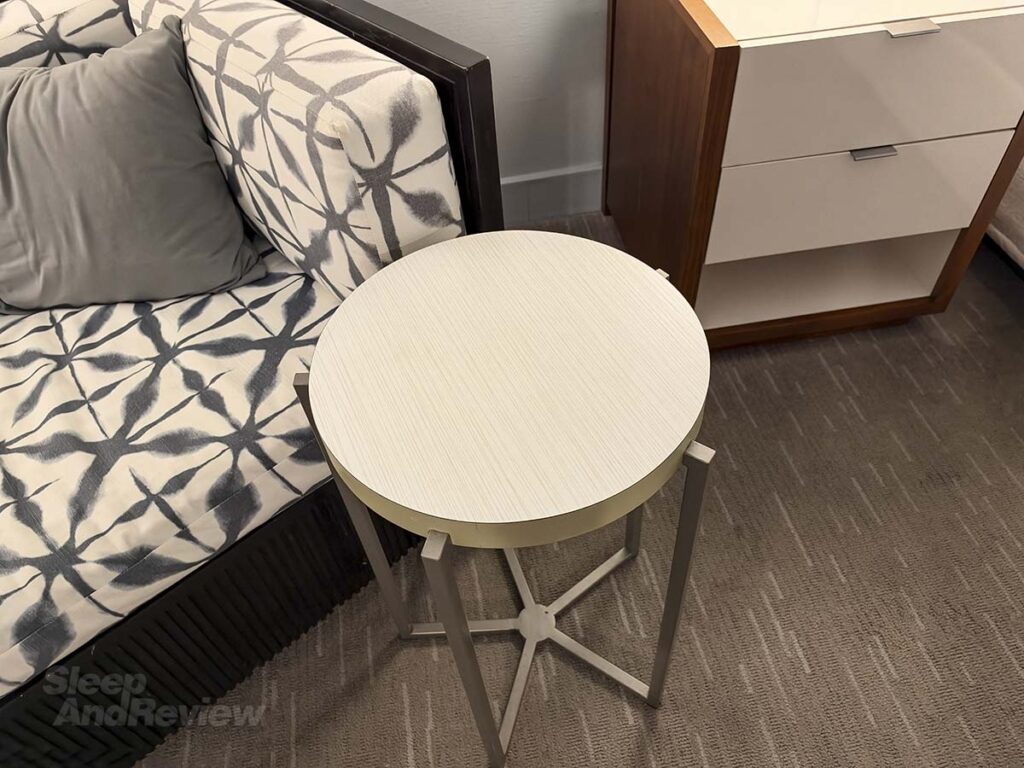 Round side table in my room at the Hyatt Regency Waikiki Resort and Spa
