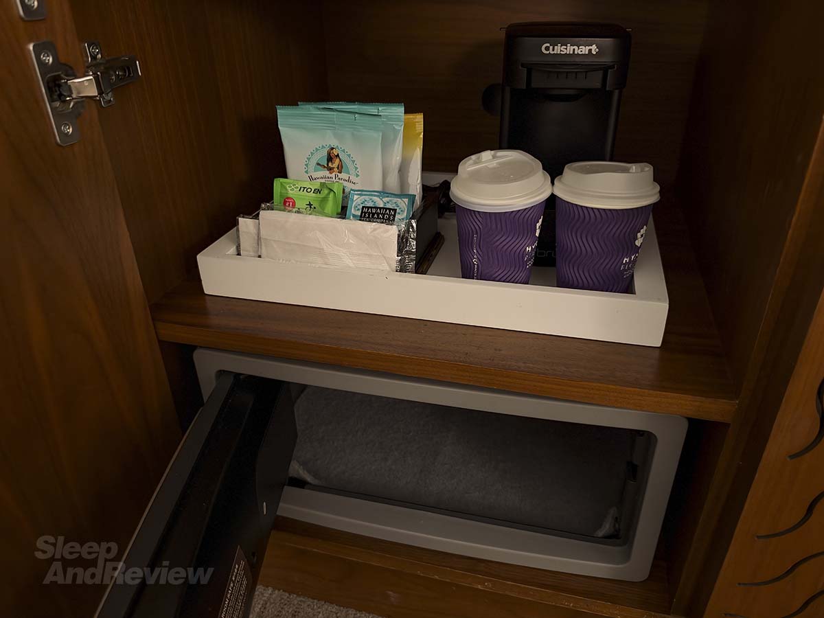 Cuisinart coffee machine in my room at the Hyatt Regency Waikiki Resort and Spa
