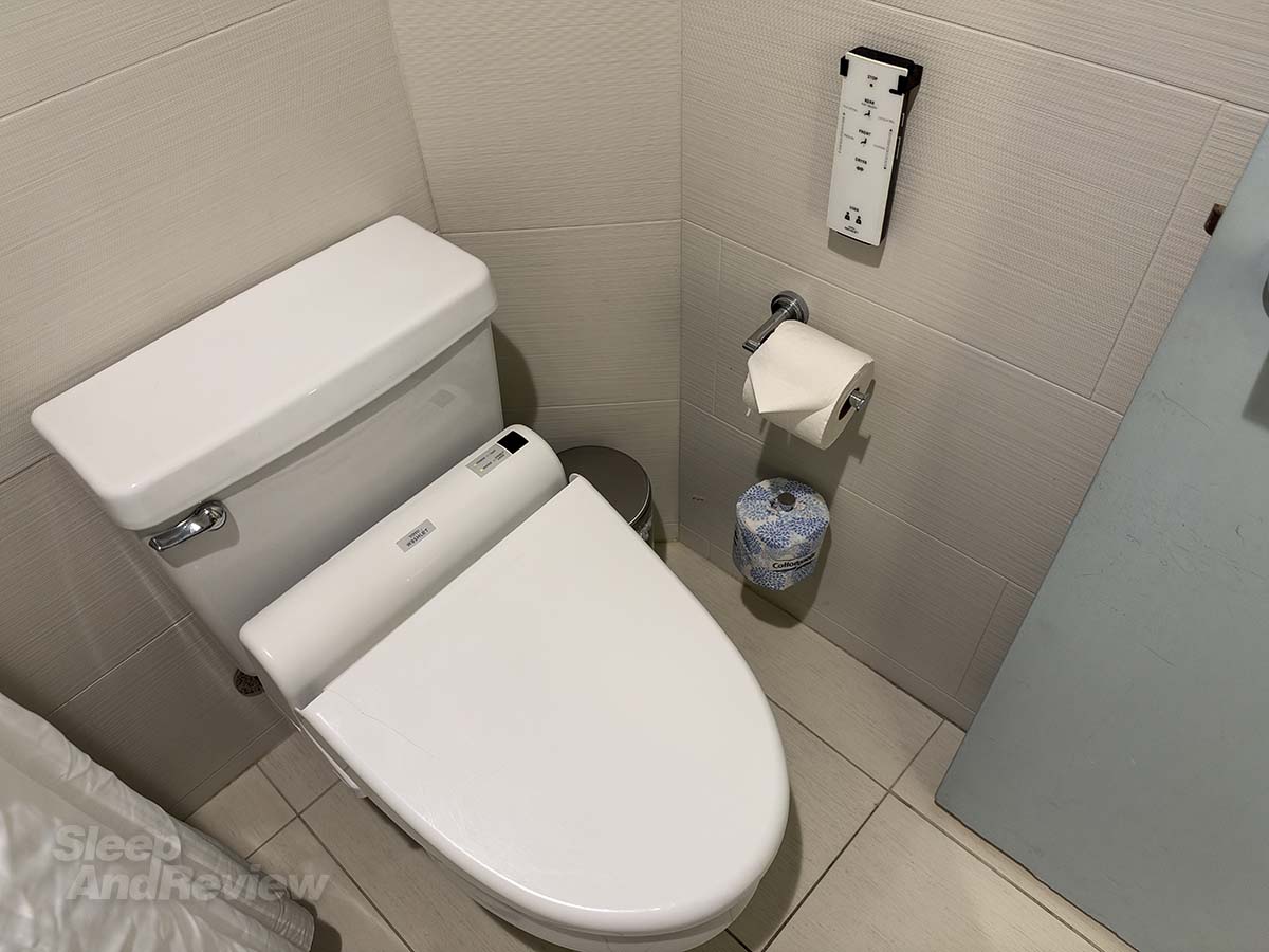 Japanese style toilet in my room at the Hyatt Regency Waikiki Resort and Spa